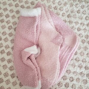 Three pair of Pin and white brand new still binded togethersuperFuzzy pink socks